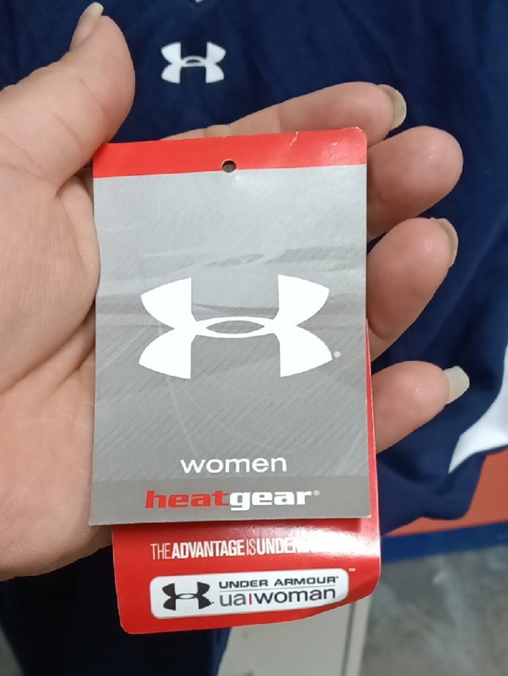 Under Armour Navy and White Sleeveless Performance Jersey - Picture 2 of 5